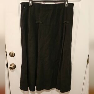 Black A-Line Midi Skirt for Work